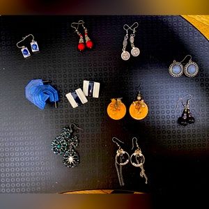 10 pairs of different earrings